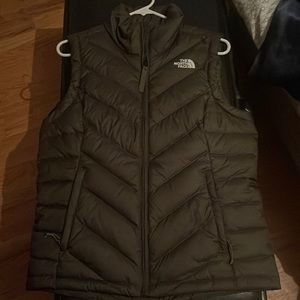 Olive green womens North Face vest